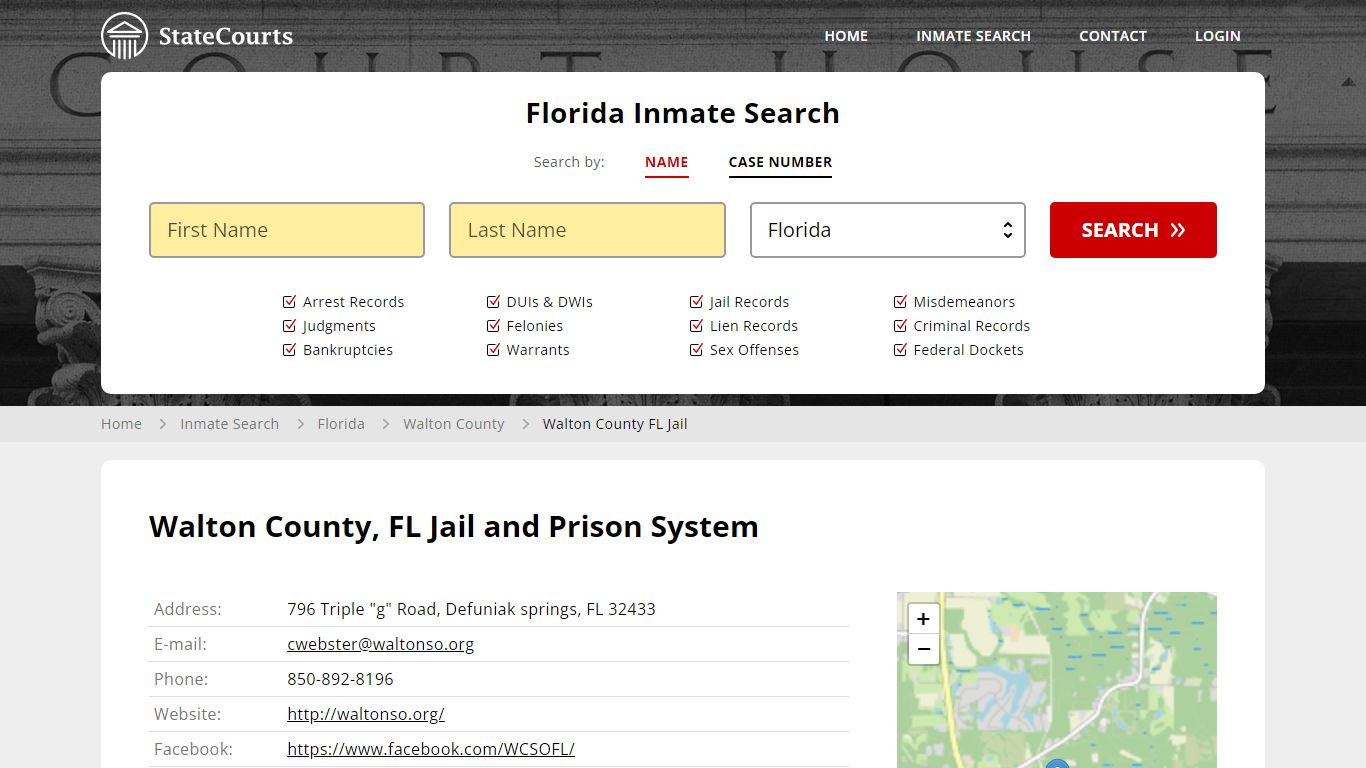 Walton County, FL Jail and Prison System - State Courts